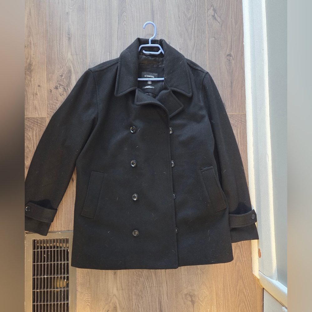 Le Chateau Classic Black Peacoat